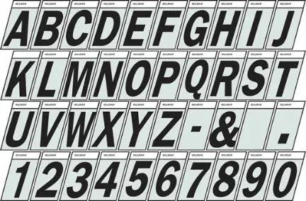 1-1/2  Black And Silver Letter D 1
