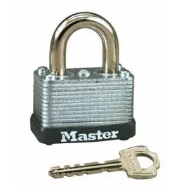 1-1/2 In. Keyed Padlock, Laminated Warded Steel 1