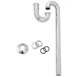 1-1/2-Inch O.D. Tube Slip Joint X 20-Inch Chome Kitchen Floor Drain S Strap 1