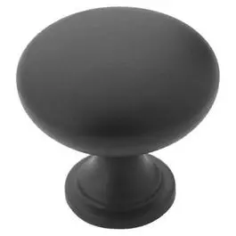 1-1/4-Inch Black Traditional Cabinet Knob 1