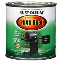 1/2-Pint Barbecue Black Satin Finish High Heat Paint 1