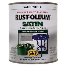 1/2-Pint White Satin Stops Rust Enamel 1