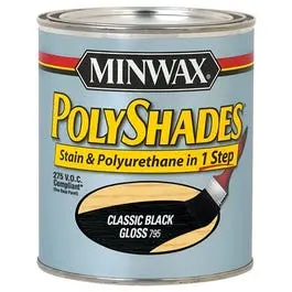 1/2-Pt. Classic Black Gloss Polyshades Wood Stain 1