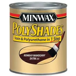 1/2-Pt. Satin Bombay Mahogany Polyshades Wood Finish 1
