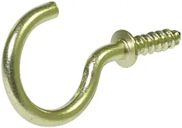 1/2 Solid Brass Cup Hook 1
