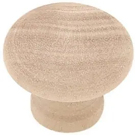 1.25-In. Round Wood Cabinet Knob 1