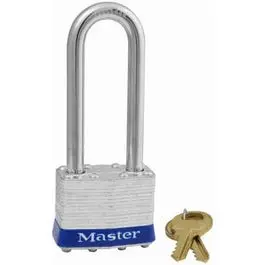 1-3/4 In. Keyed Laminated Padlock, 2.5-In. Long Shackle 1