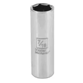 1/4-Inch Drive 7/16-Inch 6-Point Deep Socket 1