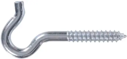1/4X4-1/4 Zinc Plated Screw Hook 1