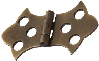 1-5/16  Antique Brass Decorative Hinge 1