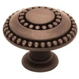1.5-In. Bronze Double Bead Cabinet Knob 1
