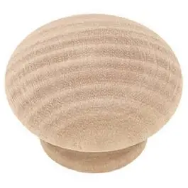 1.5-In. Round Wood Cabinet Knob 1