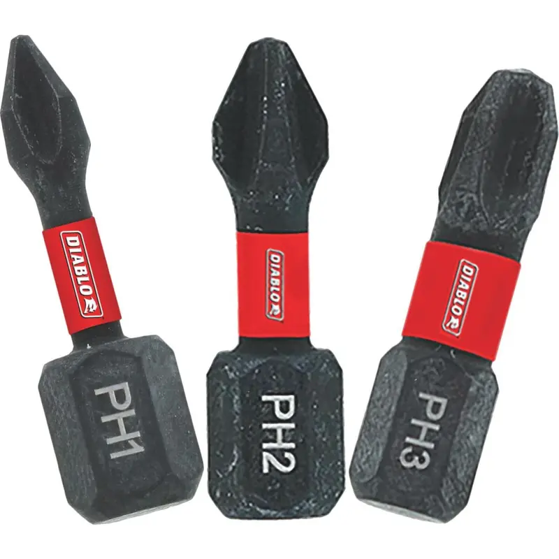 1 In. Phillips Drive Bit Assorted Pack (3-Piece) 1