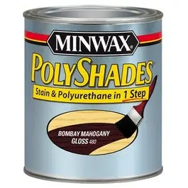 1-Qt. Bombay Mahogany Gloss Polyshades Wood Stain 1