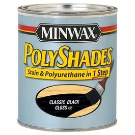 1-Qt. Classic Black Gloss Polyshades Wood Stain 1