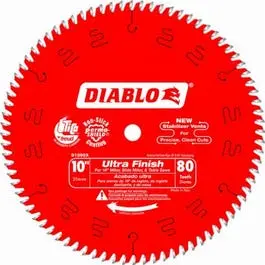 10-In. 80-Tpi Diablo Ultra Fine-Finish Blade 1