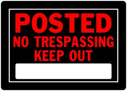 10  X 14  Black And Red Keep Out Sign 1