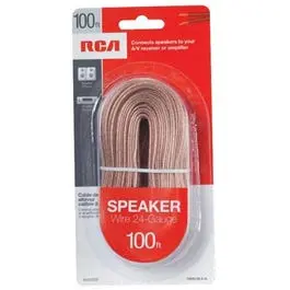 100-Ft. 24 Gauge Clear Speaker Wire 1
