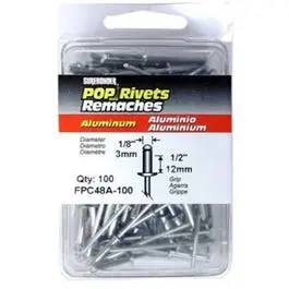 100-Pack Long Aluminum Rivets 1