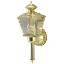100-Watt Polished-Brass Coach-Style Wall Lantern 1