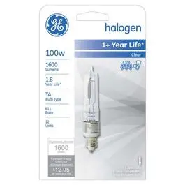 100-Watt Quartz Halogen Lamp, Mini Candelabra Base 1