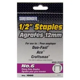 1000-Pack #6 Heavy-Duty 1/2-Inch Staple 1