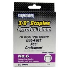 1000-Pack #6 Heavy-Duty 3/8-Inch Staple 1