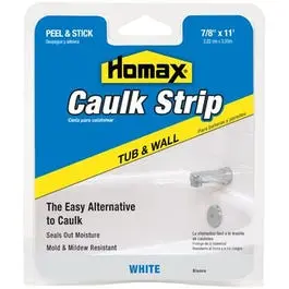 11-Ft. White Medium Tub & Wall Caulkstrip 1