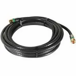 12-Ft. 18 Awg Black Quad Shield Rg6 Coaxial Cable 1