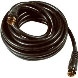 12-Ft. Black Rg6 Coaxial Cable With "F" Connectors 1