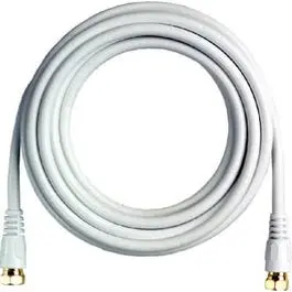 12-Ft. White Rg6 Coaxial Cable With "F" Connectors 1
