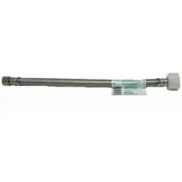 12-In. Toilet Connector, Braided Stainless Steel, 3/8 Compression X 7/8-In. Female Ballcock Thread 1