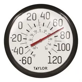 13-1/4-Inch Diameter White Outdoor Dial Thermometer 1