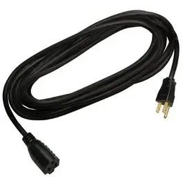 15-Ft. 16/3 Sjtw Black Round Vinyl Extension Cord 1