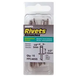 15-Pack Long Stainless-Steel Rivets 1