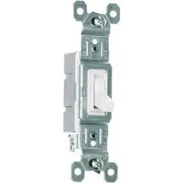 15A/120V Single Pole Toggle Switch, White, 10-Pk. 1