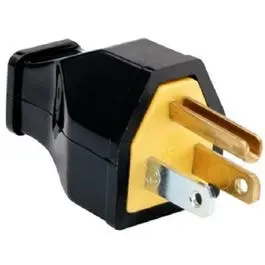 15A Black Residential High-Impact Thermoplastic Construction Plug 1