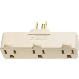 15A Ivory Heavy-Duty Plug In Triple Outlet Adapter 1