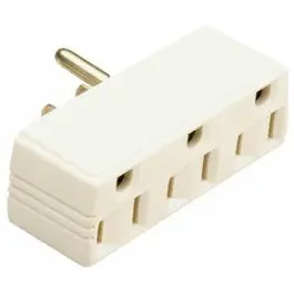 15A Ivory Plug In Triple Outlet Adapter 1