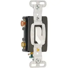 15A White Premium 3-Way Toggle Switch 1