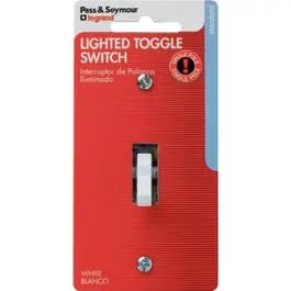 15A White Single-Pole Lighted Toggle Quiet Grounding Switch 1