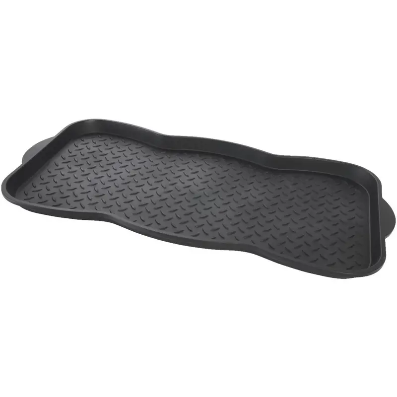 15X30 Black Recycled Plastic Contoured Boot Tray 1