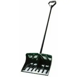 18-In. Green Poly Snow Shovel/Pusher With D-Grip 1