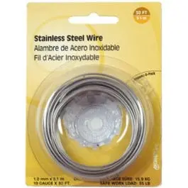 19-Gauge Stainless Steel Wire, 30-Ft. 1