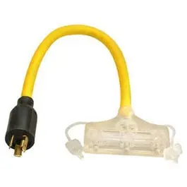 2-Ft. 12/3 Stw Locking Cord Adapter 1