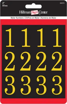 2  Gold/Blck Numbers Kit 1