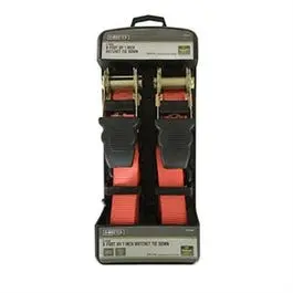 2-Pack 1-Inch X 8-Ft. Cycle Ratchet Tie-Downs 1