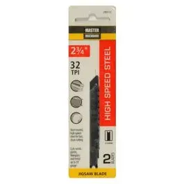 2-Pack 2.75-Inch 32-Tpi Metal-Cutting High-Speed Steel Jigsaw Blade 1