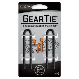 2-Pack 6-Inch Gear Tie, Black 1