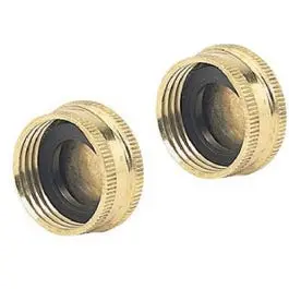 2-Pack Brass Hose Caps 1